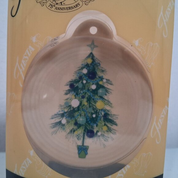 Homer Laughlin Fiesta Christmas Tree Ornament Ivory 75th Anniversary #761 2012 - Picture 2 of 9